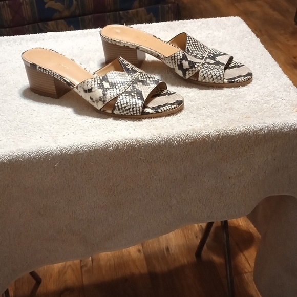 Nine West Snakeskin Patterned Mules - Picture 2 of 7